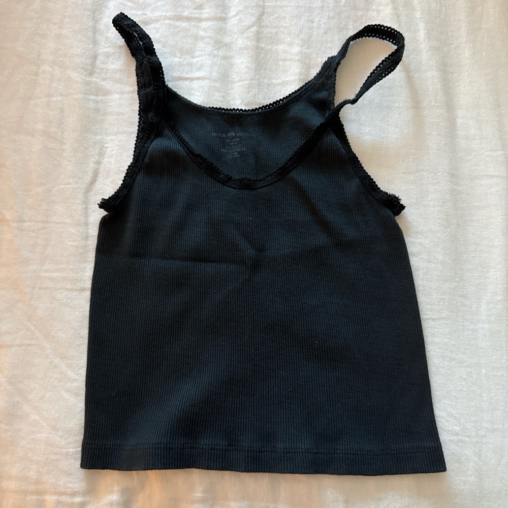 Brandy Melville Black Ribbed Tank Top